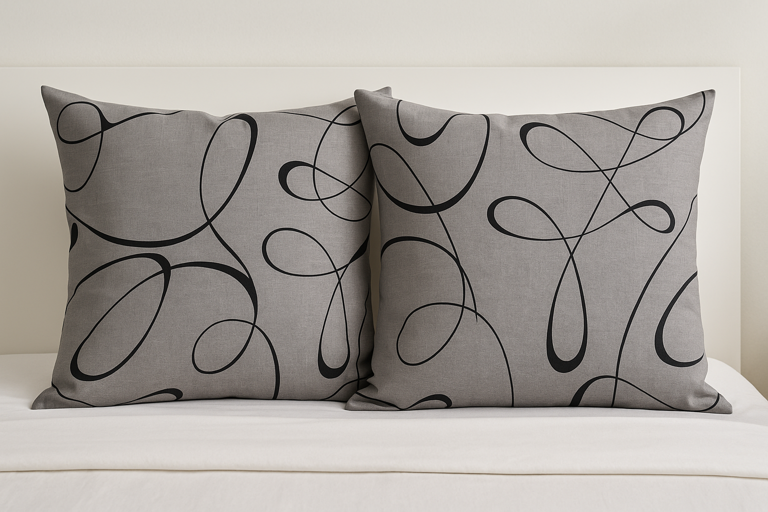Наволочки Роспись бязь 70х70 см 2 шт. (G-4047grey/WP/x70)