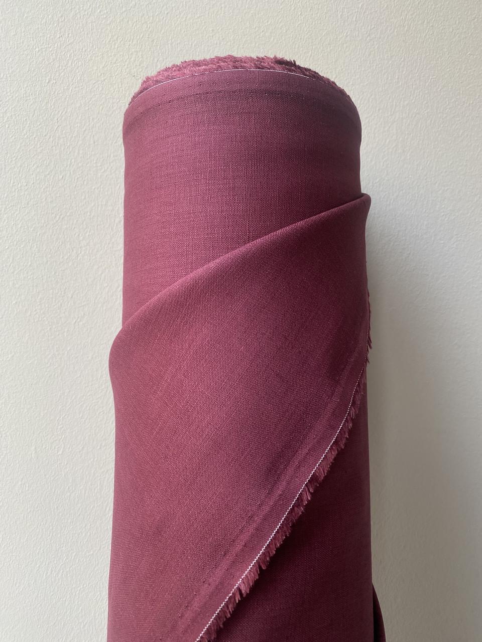 Ткань рубашечно-платьевая LINEN PLUS льняная 143 см 1283 Бордовый - фото 9 Ткань рубашечно-платьевая LINEN PLUS льняная 143 см 1283 Бордовый - фото 9