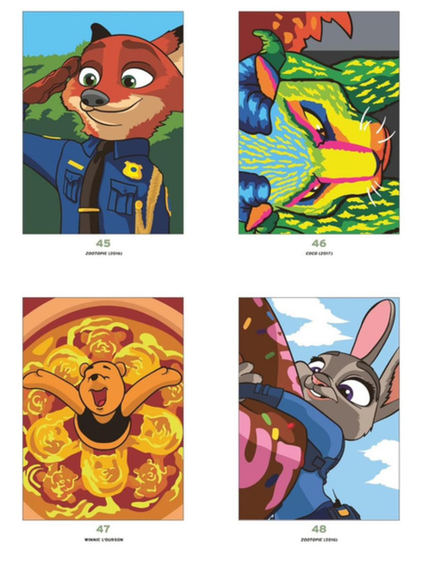 Раскраска-антистресс Best of Bestiaire disney по номерам 100 иллюстраций (30116724) - фото 3