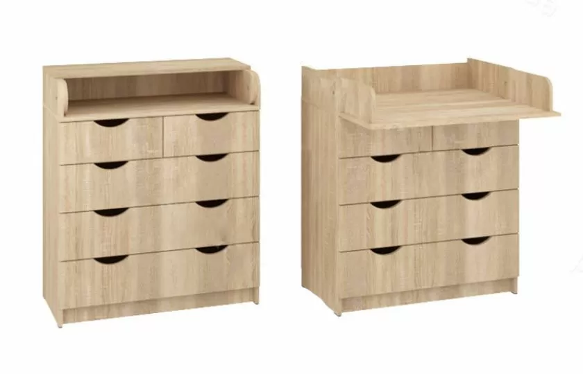 Комод пеленатор К 3+3 Дуб сонома (00027pehot) - фото 3 Комод пеленатор К 3+3 Дуб сонома (00027pehot) - фото 3