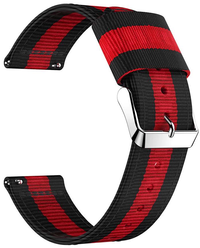 Браслет тканевый Canvas для Amazfit Bip 3 Black/Red (28050) - фото 2 Браслет тканевый Canvas для Amazfit Bip 3 Black/Red (28050) - фото 2