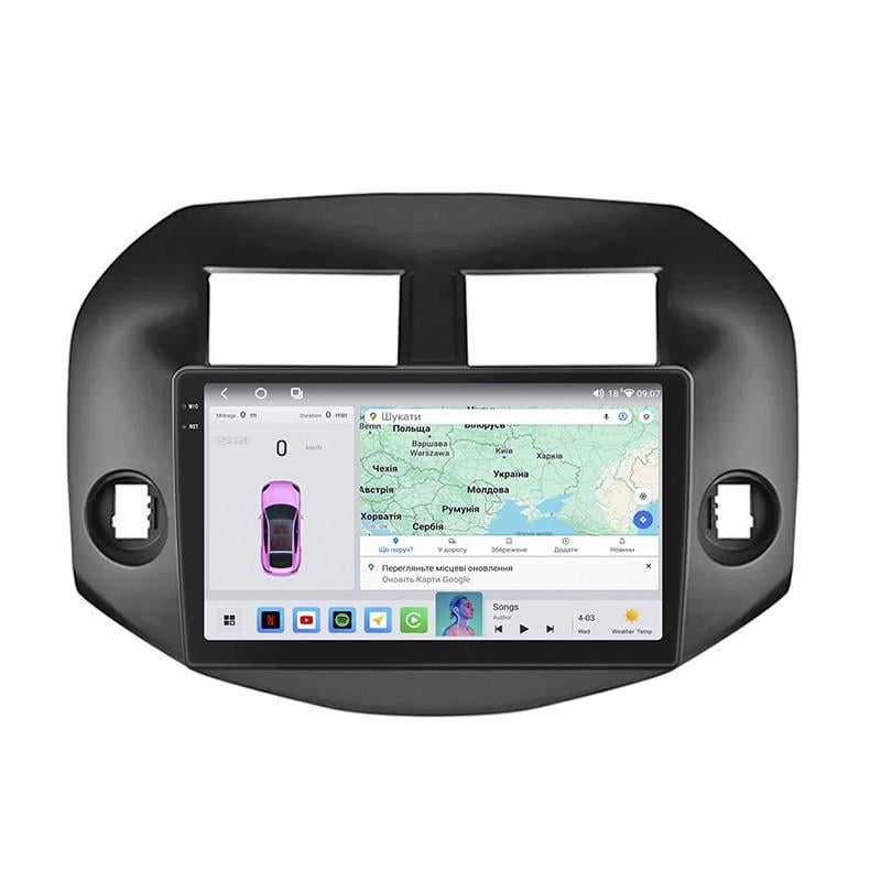 Автомагнитола штатная Lesko для TOYOta RAV4 III XA30 2005-2010 10" 4/64 QLED CarPlay 4G Wi-Fi GPS 360