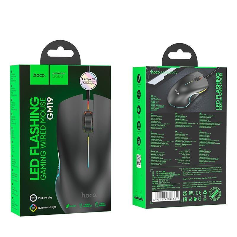 Компьютерная мышка Hoco Enjoy gaming luminous wired mouse GM19 (2005110373) - фото 9