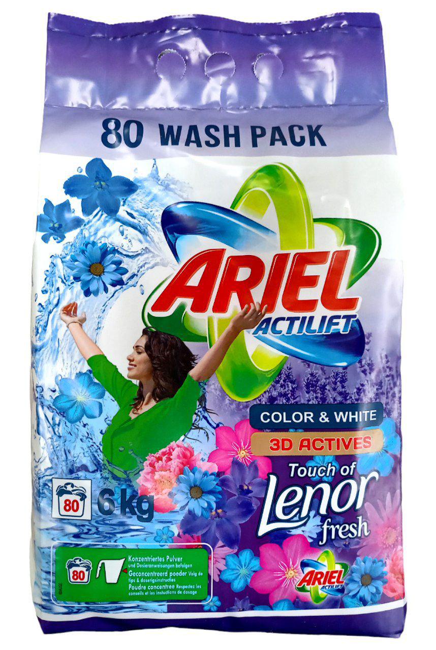 Порошок для стирки Ariel Actilift и Lenor 80 стирок 6 кг (00-00001035)