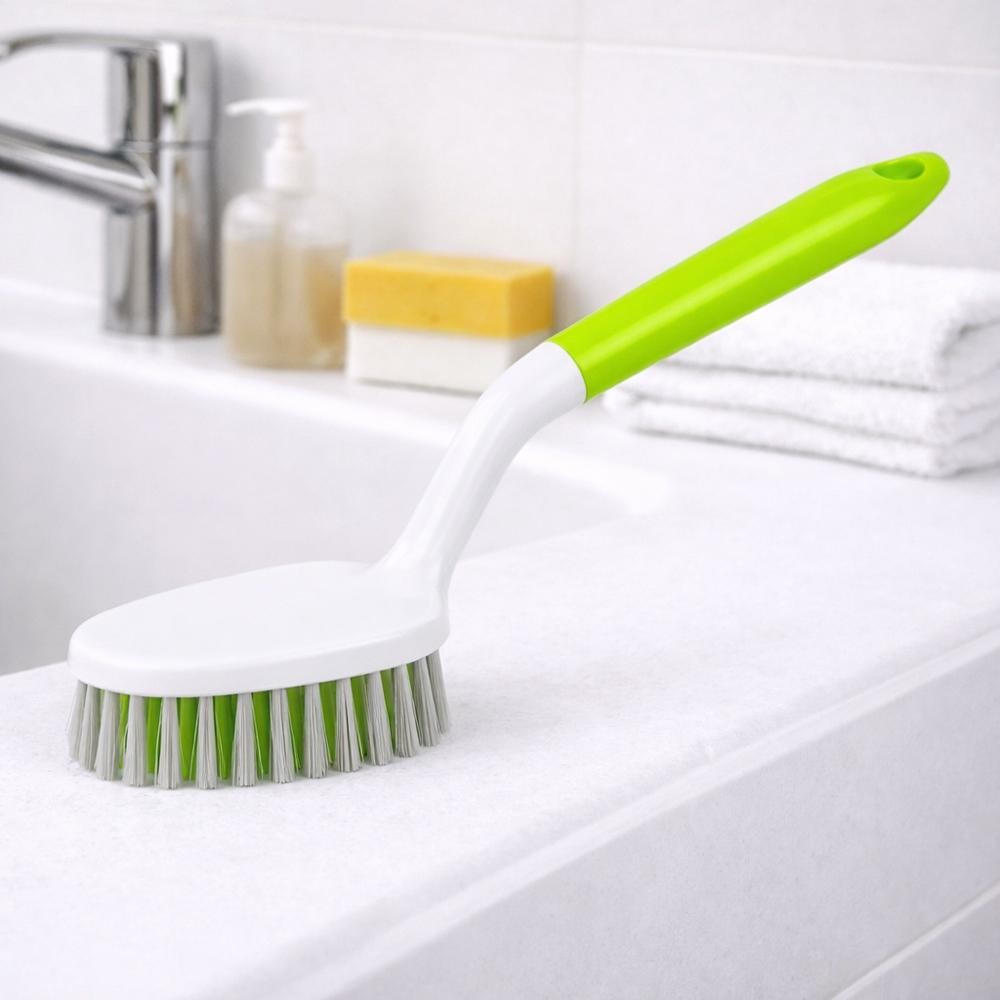 Щітка для посуду 117150 з довгою пластиковою ручкою 26x5,5x9,5 см Білий