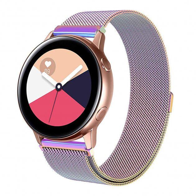 Металевий ремінець Watchbands Milanese Loop для Samsung Galaxy Watch Active Colorful (WB0012MILANSECOLORFULA) - фото 2