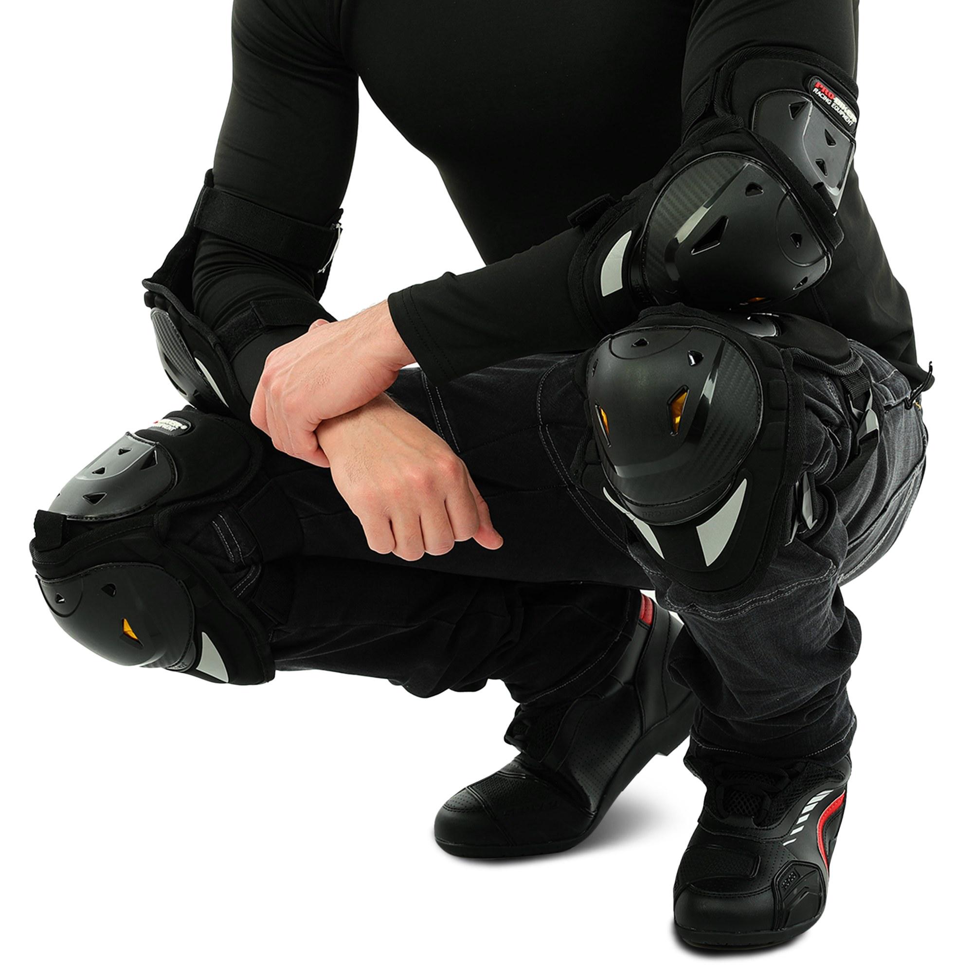 Комплект мотозащиты PRO-BIKER P32-2 наколенники и налокотники Черный Комплект мотозащиты PRO-BIKER P32-2 наколенники и налокотники Черный