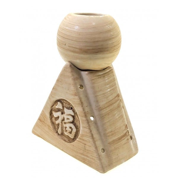 Аромалампа керамічна Піраміда 13х11х6 см Бежевий