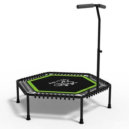 Батут з ручкою FitToSky для фітнесу 127 см Зелений - фото 1 Батут з ручкою FitToSky для фітнесу 127 см Зелений - фото 1