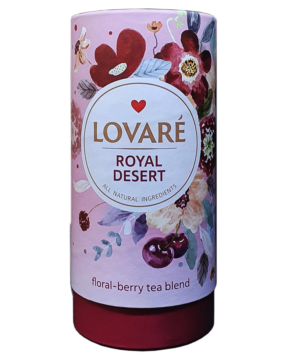 Чай Lovare Королівський десерт каркаде з ароматом вишні та кориці 80 г (1414)