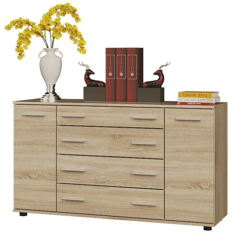 Комод Эверест К-4 1300х380х730 мм Дуб сонома (ЕВ20264)