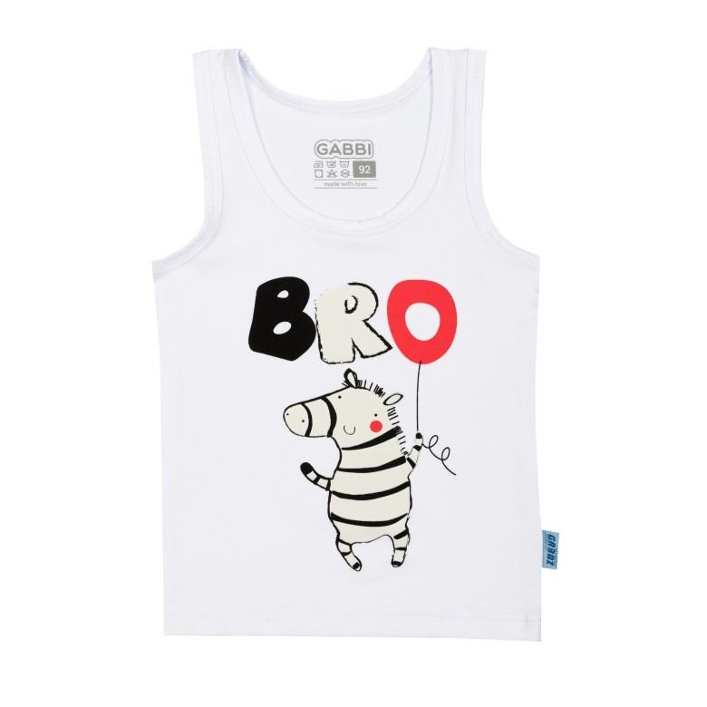 Майка детская для мальчика GABBI MKM-24-1 98 см Белый (14114)