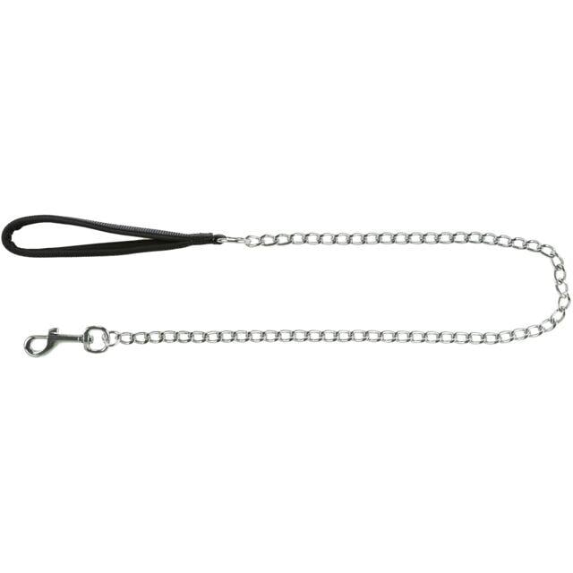 Повідець-ланцюг Trixie з нейлоновою ручкою для собак M 100 см Чорний (TX-14021)