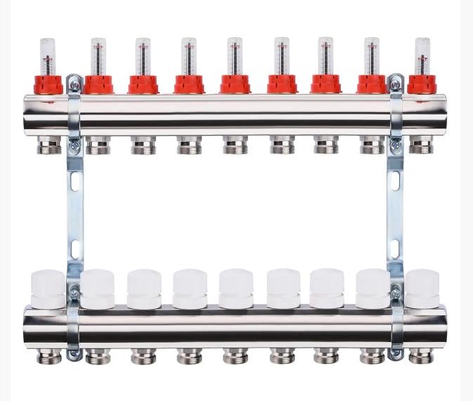 Колекторна група Zegor QS-1891 з витратомірами 1"х3/4" 9 виходів - фото 1