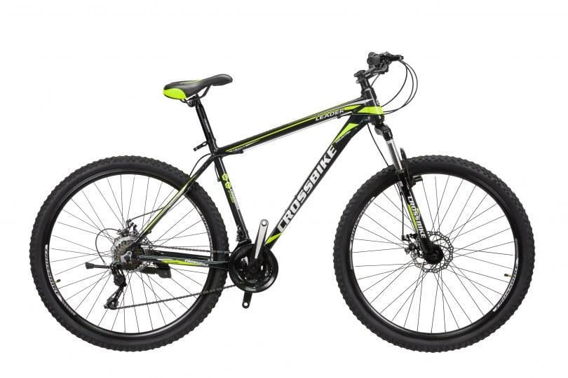Велосипед CrossBike Leader 27,5" 19" 2022 Чорний/Неоновий/Жовтий