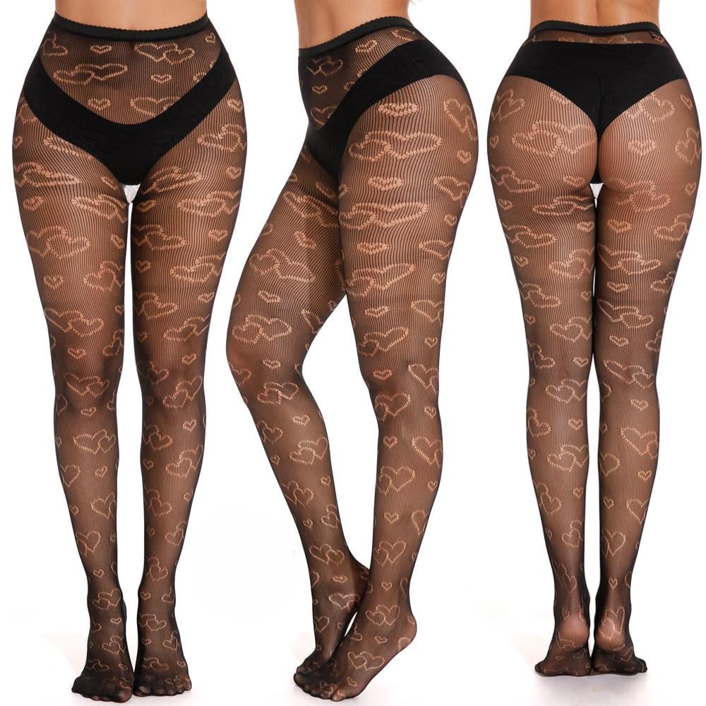 Колготки в сетку сердечки One Size Черный (К6107) - фото 6 Колготки в сетку сердечки One Size Черный (К6107) - фото 6