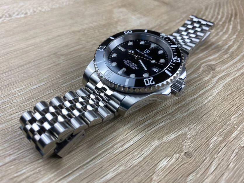 Годинник механічний Pagani Design PD-1661 водонепроникний з автопідзаводом Silver/Black (1138-0009) - фото 4