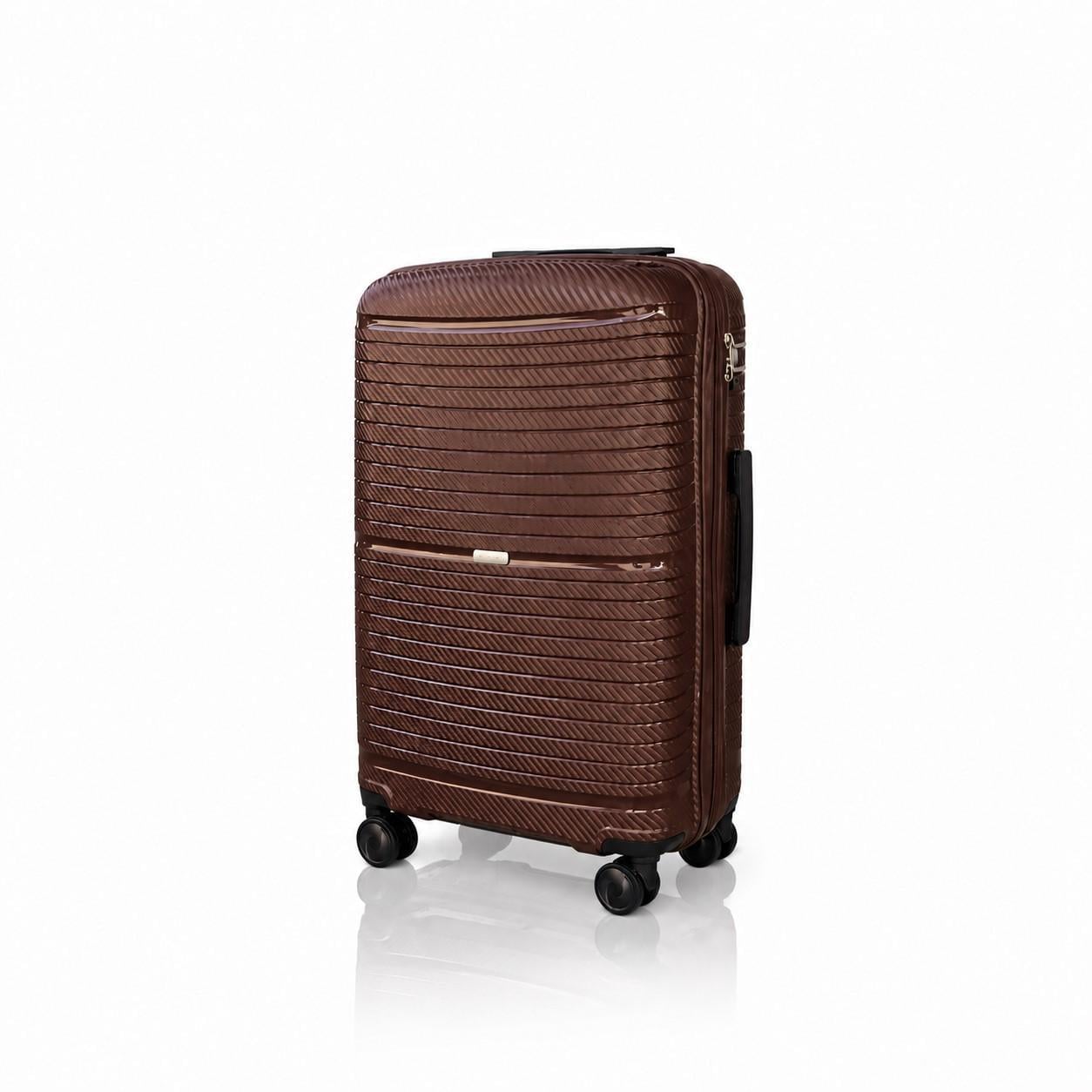 Чемодан с расширением Carbon 65803 маленький 40 л Кофейный (65803-S-Coffee)