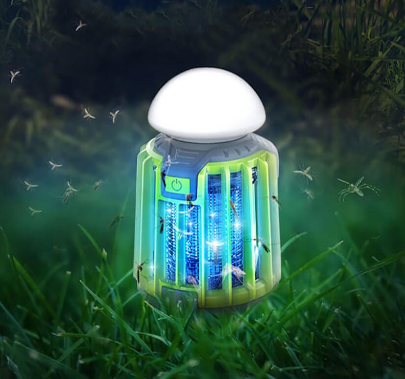 Знищувач комах SUNROZ Killer Lamp M5 IPX6 2в1 розумний ліхтар пастка для комарів і мух 2000 мА Зелений - фото 3 Знищувач комах SUNROZ Killer Lamp M5 IPX6 2в1 розумний ліхтар пастка для комарів і мух 2000 мА Зелений - фото 3