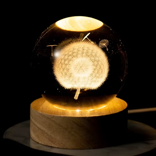 Ночник декоративный 3D Одуванчик со светодиодной подсветкой (3DO60)