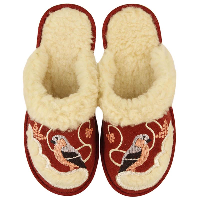 Тапочки женские Белста овчина снегирь р. 37 Бордовый (4100215_37)