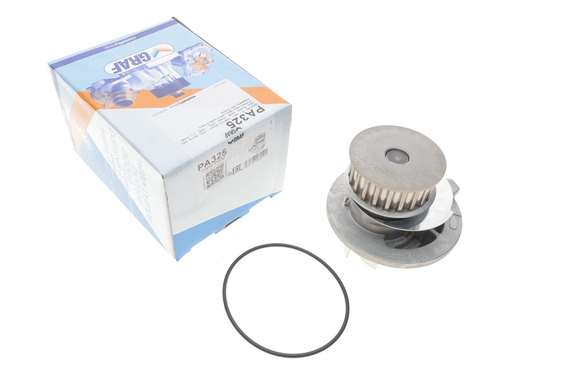 Помпа води Graf Opel Astra F/Kadett E/Omega A/Vectra A/Ascona C 1.6/1.8/2.0 84-98 21z B/B 8 лоп PA325 (25589702)