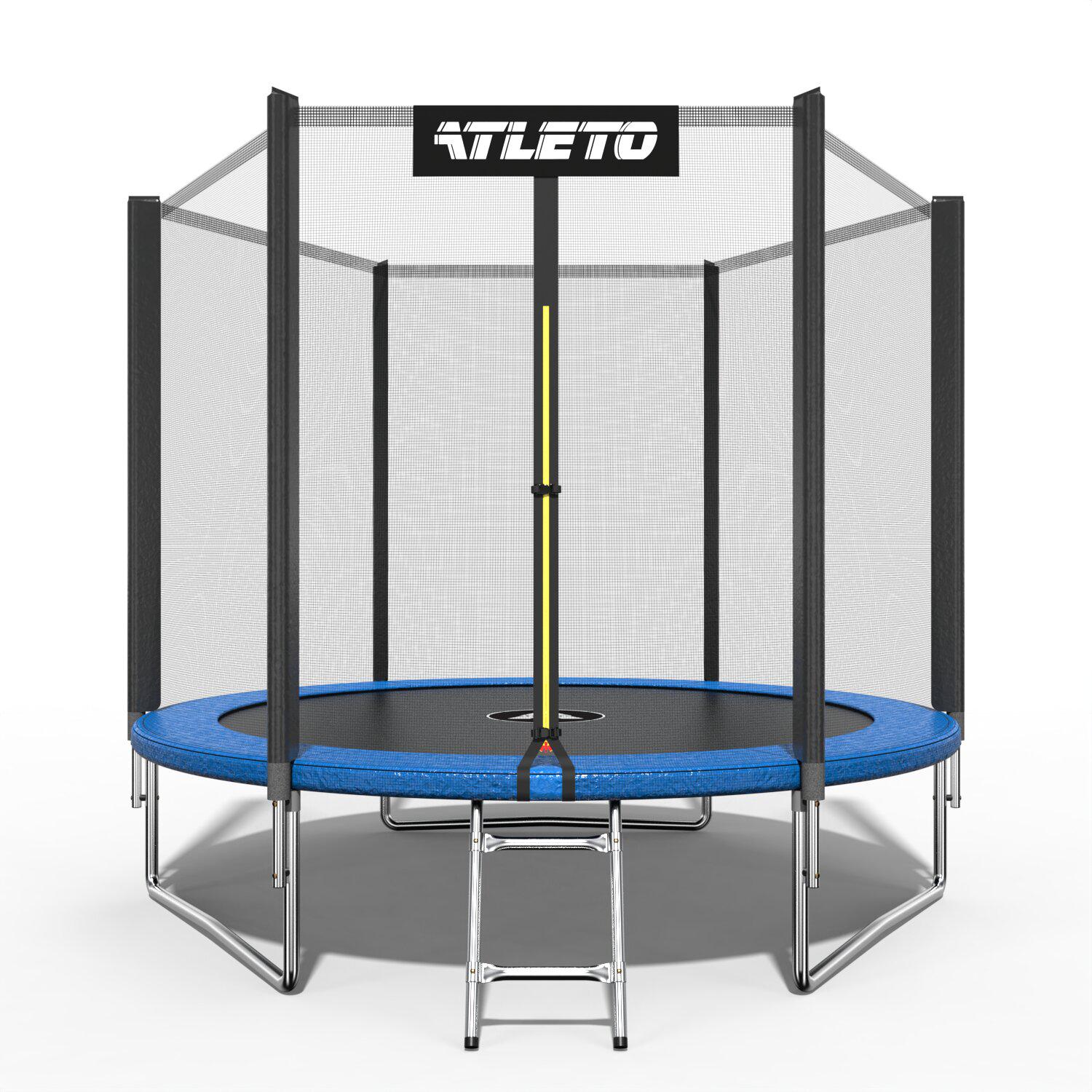 Батут дитячий Atleto з сіткою/драбинкою 252 см (2481)
