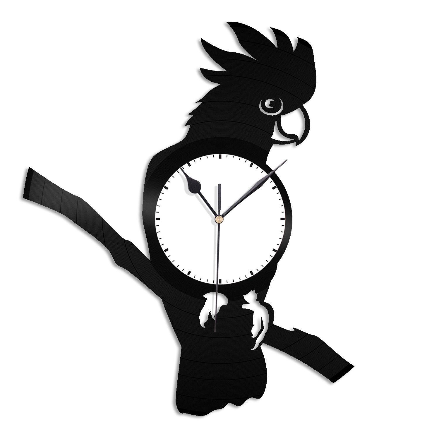 Часы настенные Попугай 1856 из виниловой пластинки