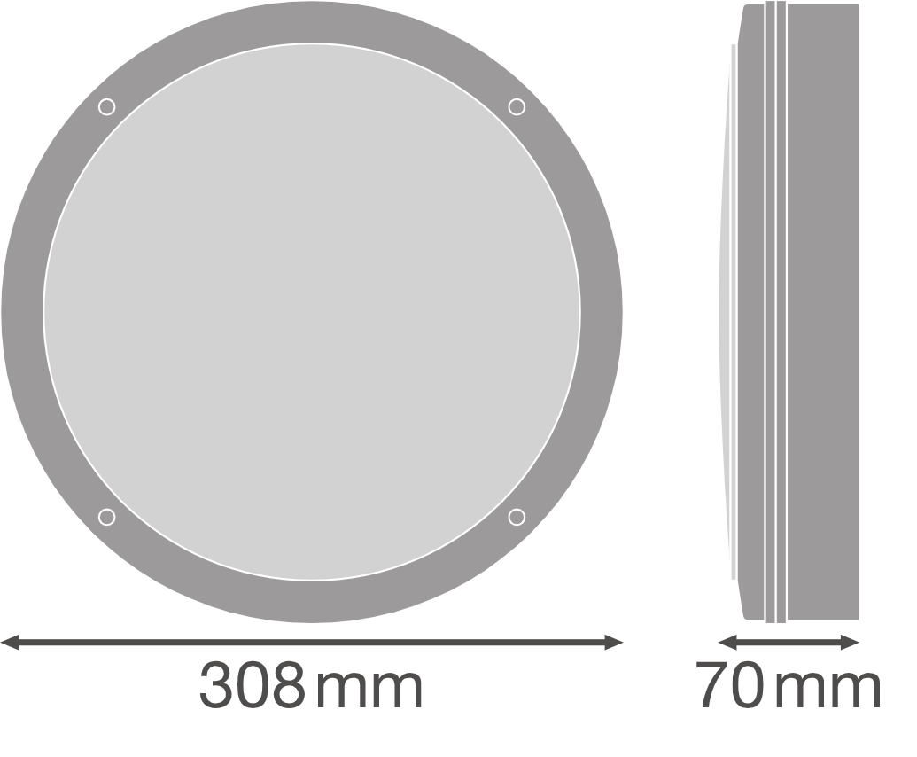 Светильник аварийный led Ledvance с датчиком 15 W 1400 lm 4000K ⌀ 300 мм IP65 Холодный белый (4058075647725) - фото 4