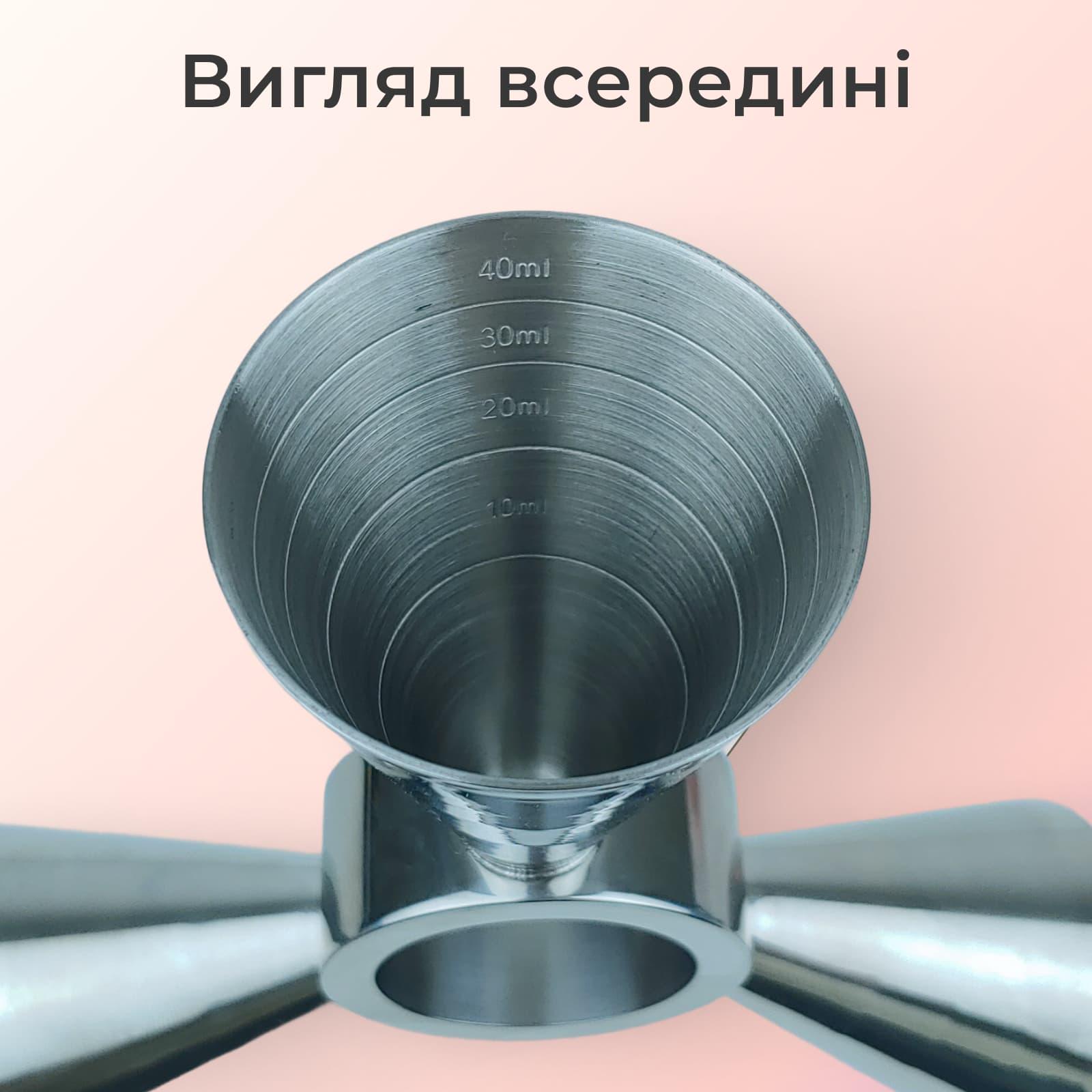 Джиггер тройной барный Olin&Olin с 3 мерниками 25/50/90 мл для коктейлей с делениями 5/10/15/20/25/30/35/40/45/50/75/90 мл (1162-JI-25x50x90-t-s) - фото 6 Джиггер тройной барный Olin&Olin с 3 мерниками 25/50/90 мл для коктейлей с делениями 5/10/15/20/25/30/35/40/45/50/75/90 мл (1162-JI-25x50x90-t-s) - фото 6