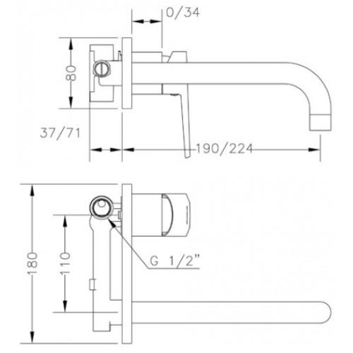 Смеситель для раковины GENEBRE Klip-22 64132 16 45 66 - фото 2