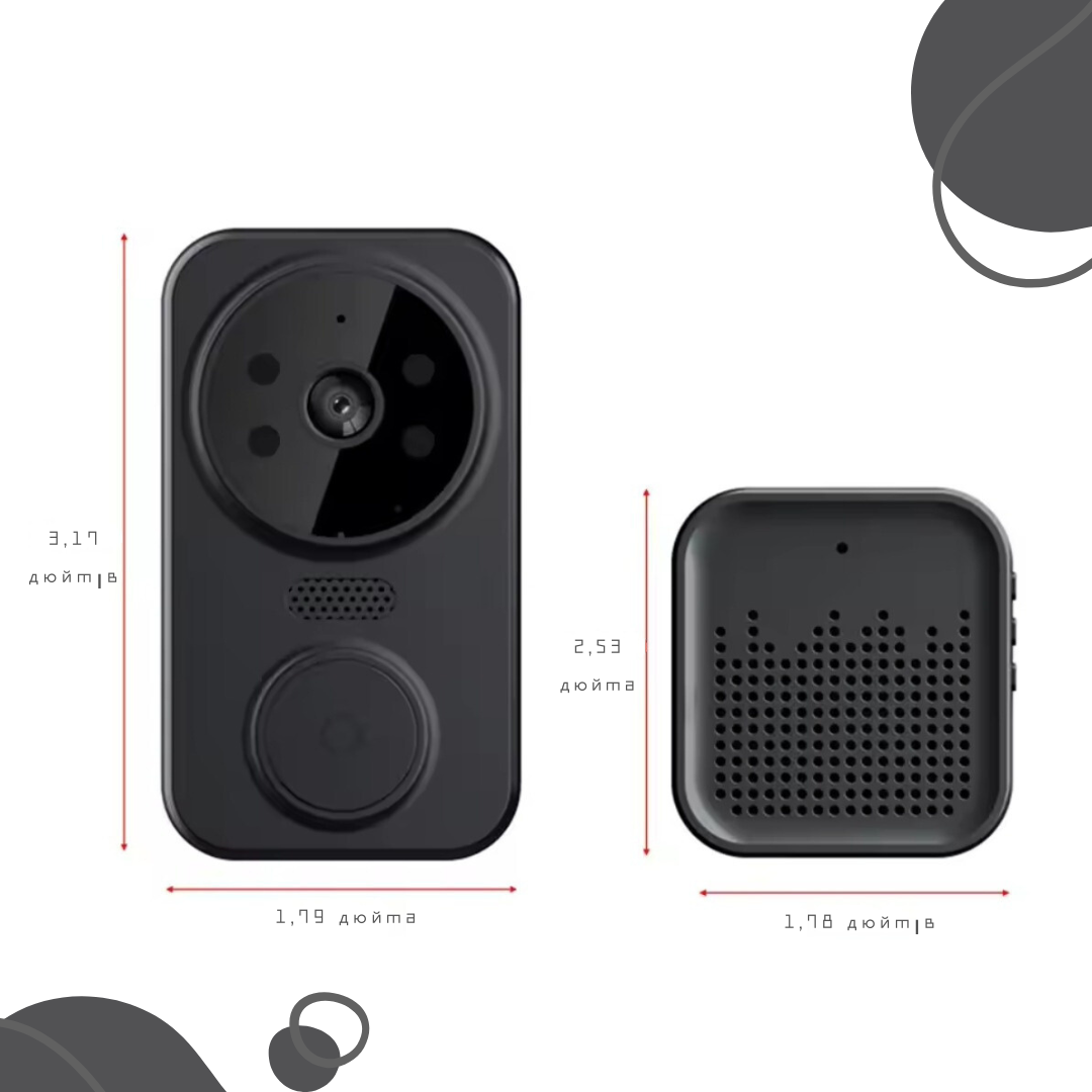 Видеозвонок умный WiFi smart doorbell M8 1080p ip55 - фото 3 Видеозвонок умный WiFi smart doorbell M8 1080p ip55 - фото 3