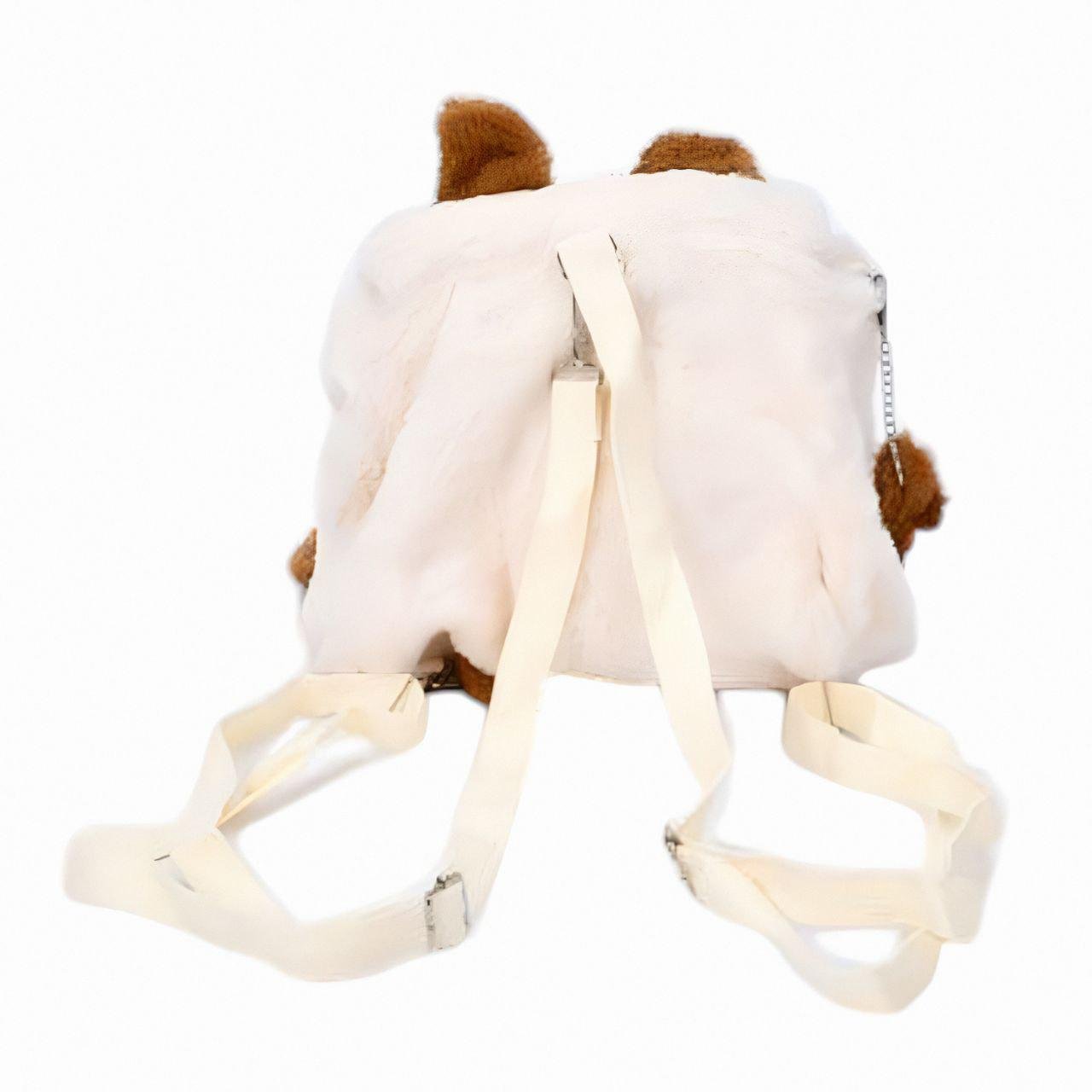 Рюкзак YG0053 26x24x10 см в форме котика 3 л Бежевый с коричневый - фото 2 Рюкзак YG0053 26x24x10 см в форме котика 3 л Бежевый с коричневый - фото 2