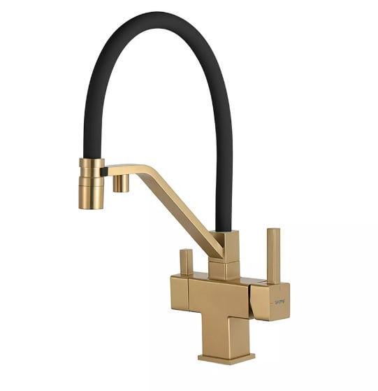 Смеситель для кухни Gappo G4395-63 с выходом для питьевой воды с гибким изливом (57972)