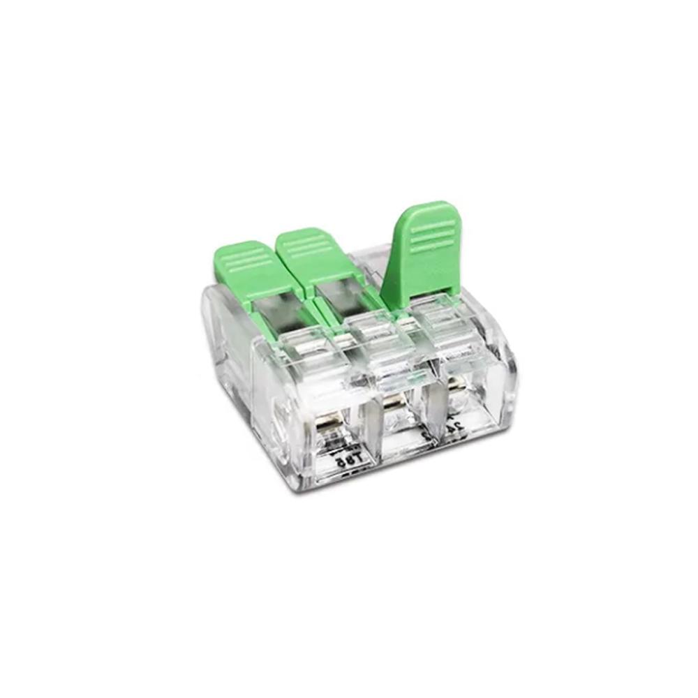 Клемма соединительная Tactix 0,2-4 мм2 32А 1-2 одинарная 21х19,9х10 мм Зеленый (CT263)