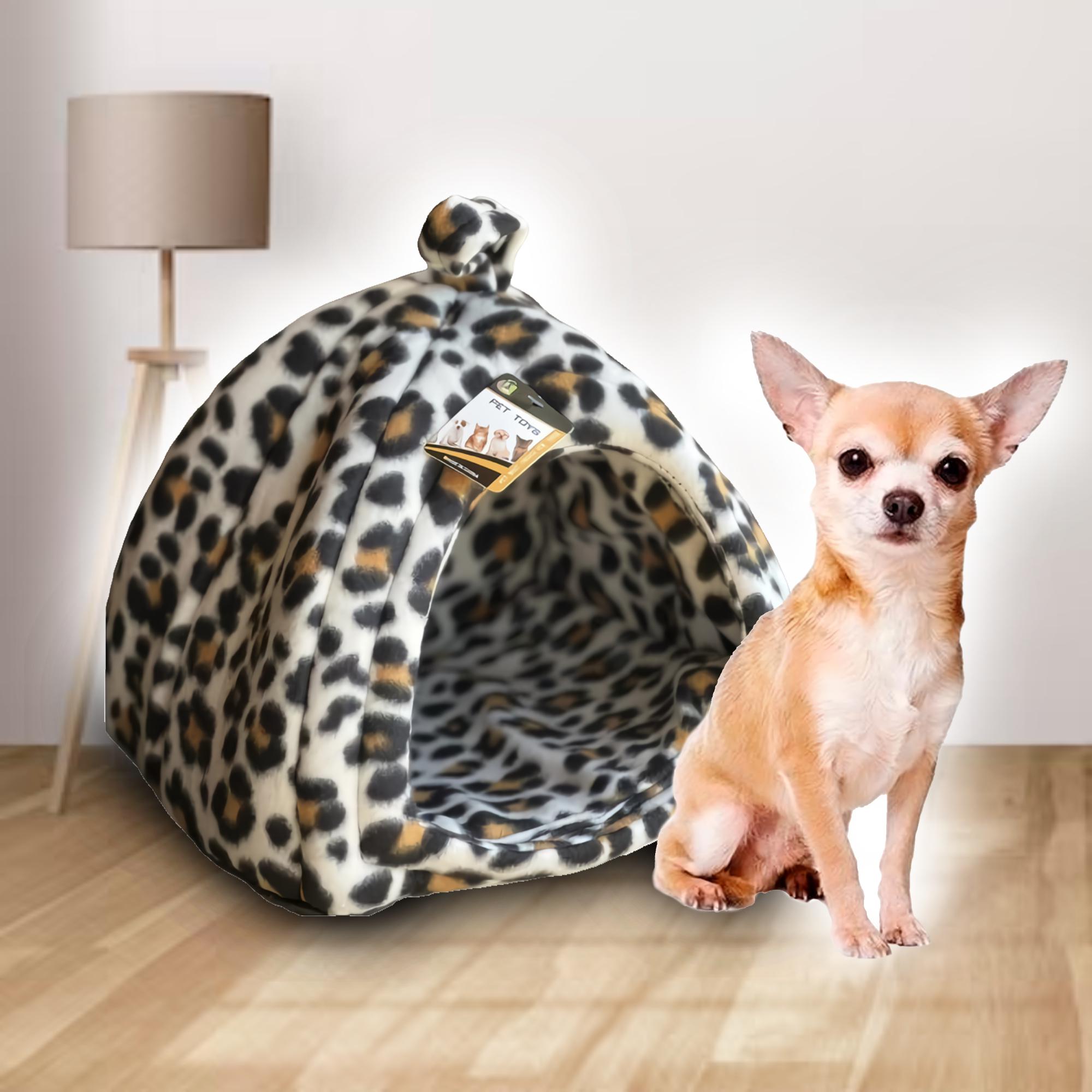 Будиночок для собак і кішок Pet Hut 24х28 см Леопардовий (NA-305) - фото 2 Будиночок для собак і кішок Pet Hut 24х28 см Леопардовий (NA-305) - фото 2