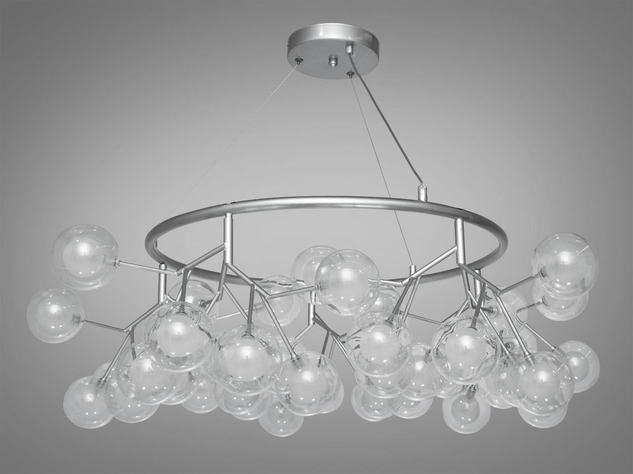 Люстра Светлячок 45 ламп Хром/Сатин (Y887-45BSL)