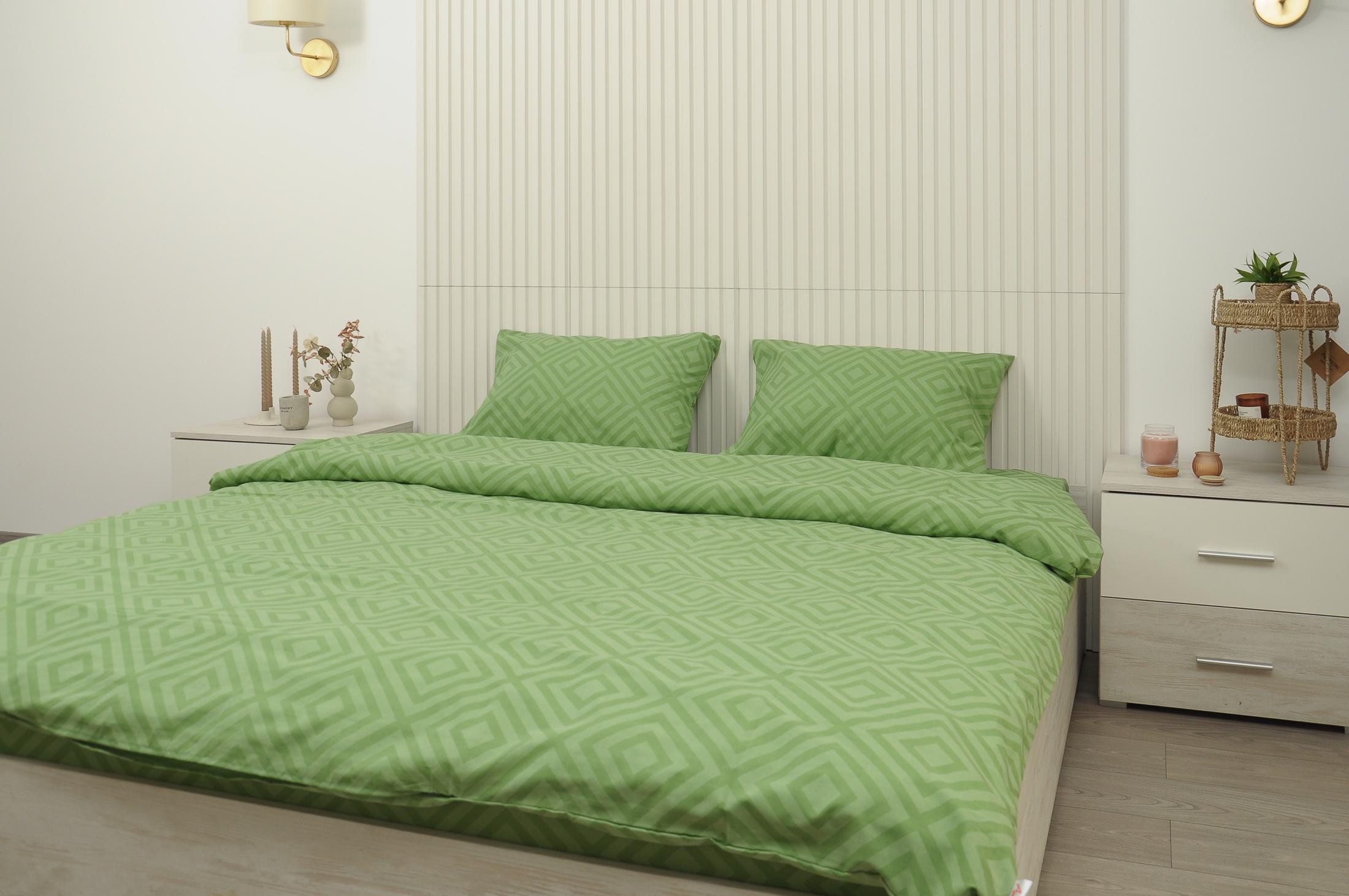 Комплект постельного белья полуторный Amore Glux-152 бязь Фисташковый (KPB-A1,5-Glux-152(50x70)_) - фото 6 Комплект постельного белья полуторный Amore Glux-152 бязь Фисташковый (KPB-A1,5-Glux-152(50x70)_) - фото 6