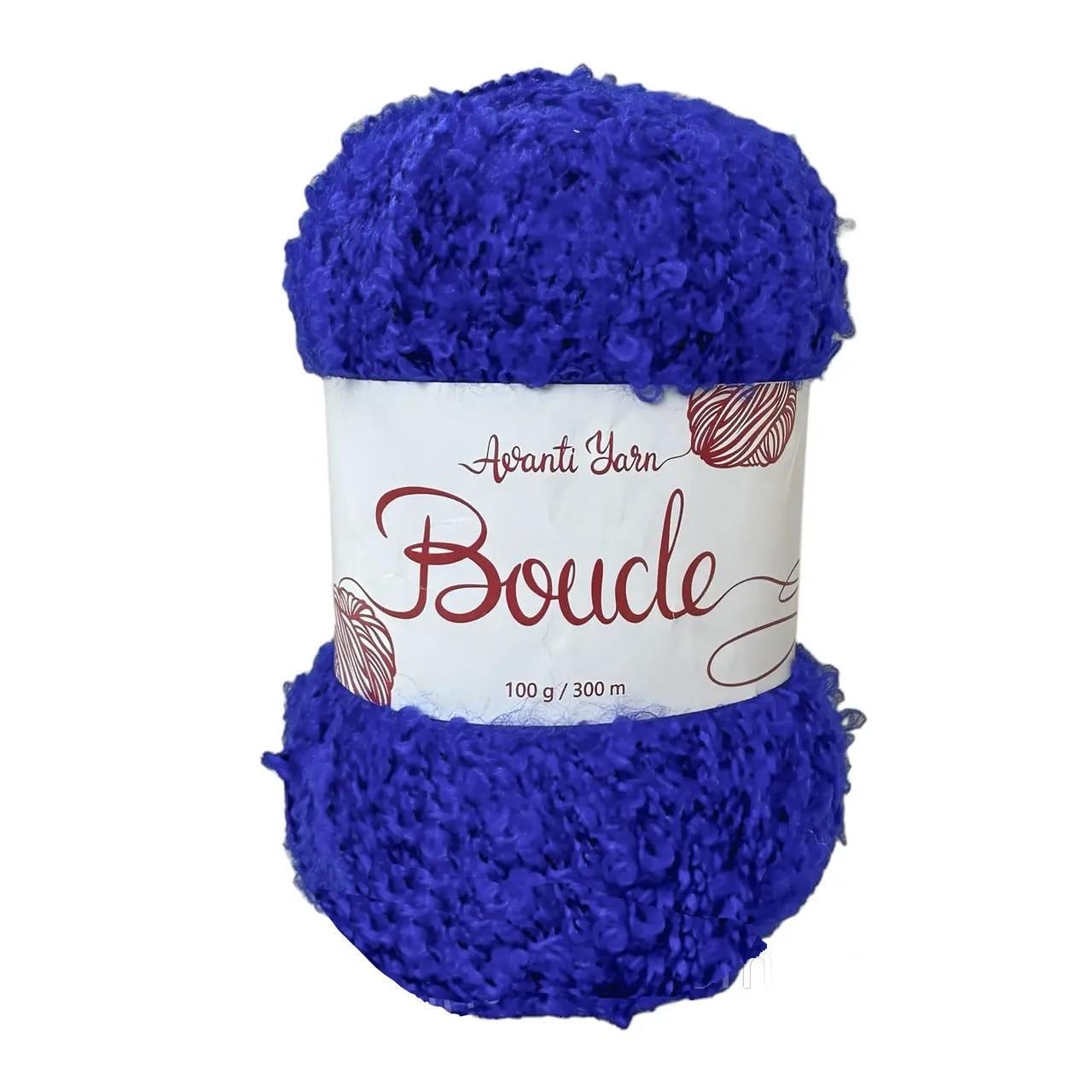 Пряжа Avanti Yarn Boucle букле для вязания ткачества макраме 100 г Ярко-синий №72 (2503701187)
