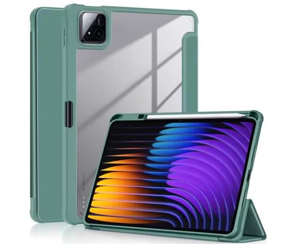 Чехол-книжка Glass Magnet Flip Cover для Xiaomi Pad 8/8 Pro Зеленый