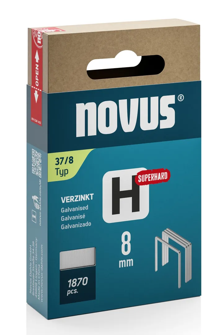 Скобы строительные NOVUS H тип 37 8 мм 1870 шт. (37515907)
