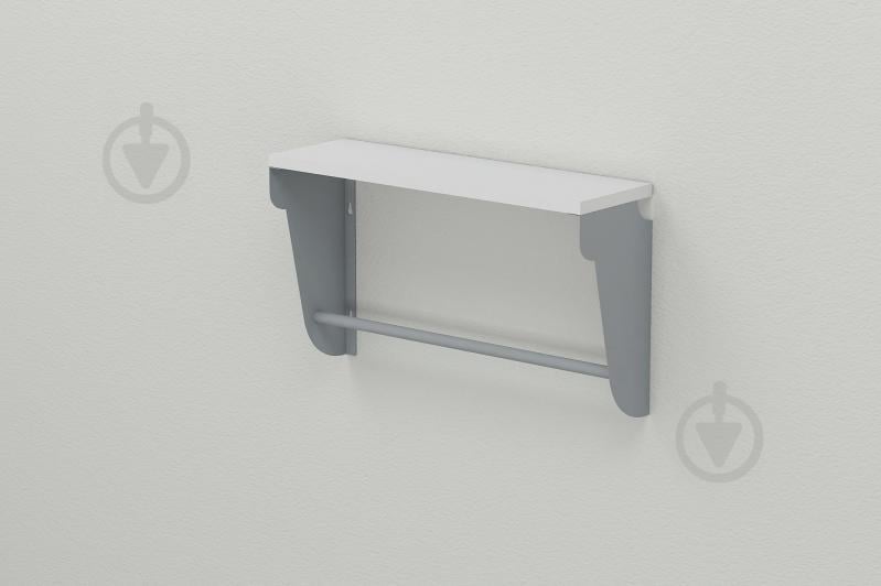 Полка настенная Ferrum-decor Свит 300x600x150 металл Серый ДСП Белое 16 мм (SVI0036)