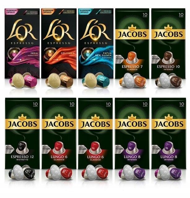 Кофе в капсулах Jacobs L'OR к Nespresso различных вкусов 100 капсул (23677042)