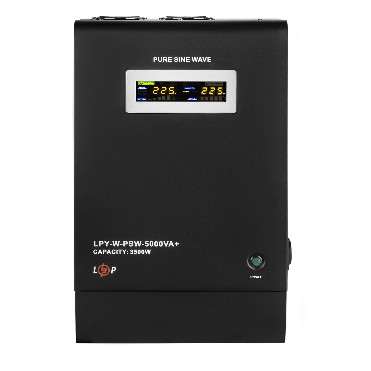 Источник бесперебойного питания Logicpower LPY-W-PSW-5000VA+ 3500 Вт 10A/20A с правильной синусоидой 12В