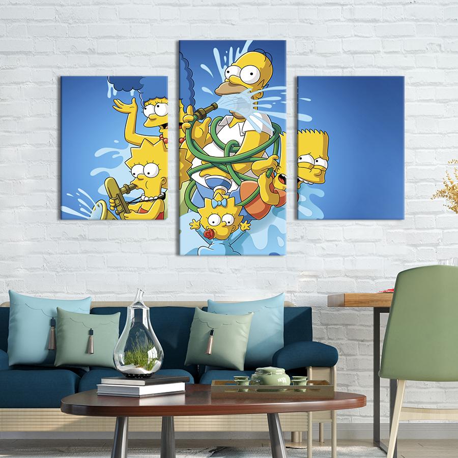 Картина для интерьера Смешная семья Симпсонов 96x60 см (742-32)