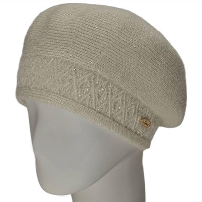 Берет женский Lirus Рина двойной полушерстяной Молочный (111682)