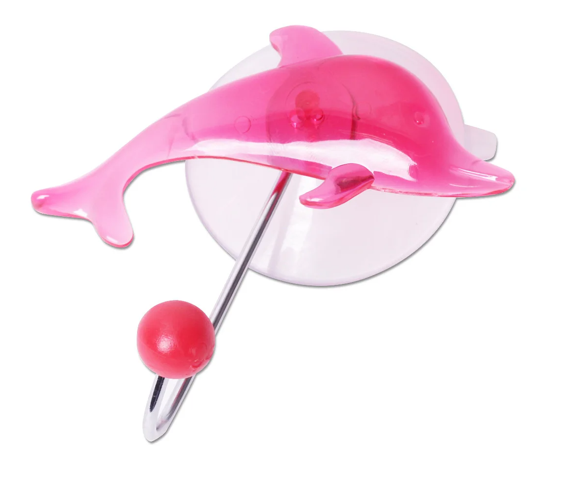 Гачок на присосці Besser Дельфін D 5 см Рожевий (MKM-0133B)