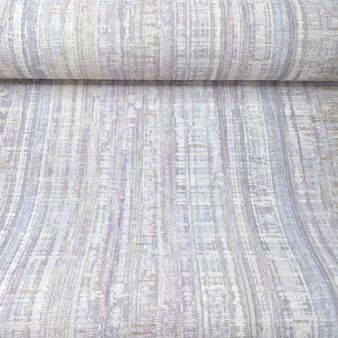 Обои виниловые Grandeco US4007 для спальни/гостиной/кухни/коридора 10,05x1,06 м Серый/Сиреневой (2292633842)