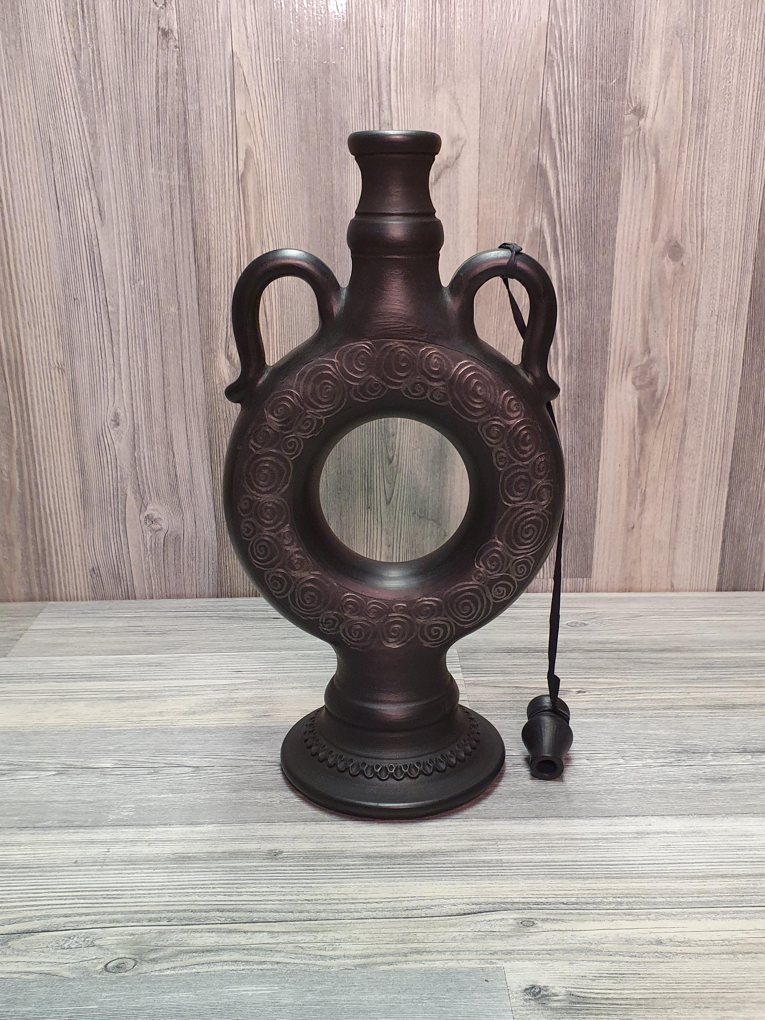 Куманец-штоф из глины ручная работа (5214) - фото 2 Куманец-штоф из глины ручная работа (5214) - фото 2