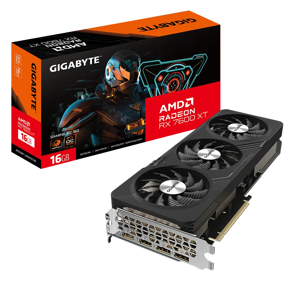 Видеокарта Gigabyte AMD Radeon RX 7600XT 16 ГБ GDDR6/18000 МГц (GV-R76XTGAMING OC-16GD) - фото 7